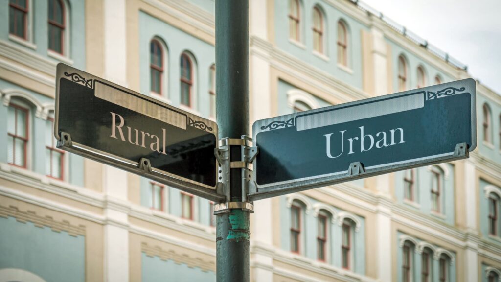 Urban vs rural proeprties